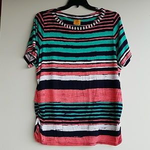 💣Ruby Rd. | Colorful Tshirt with beading pattern